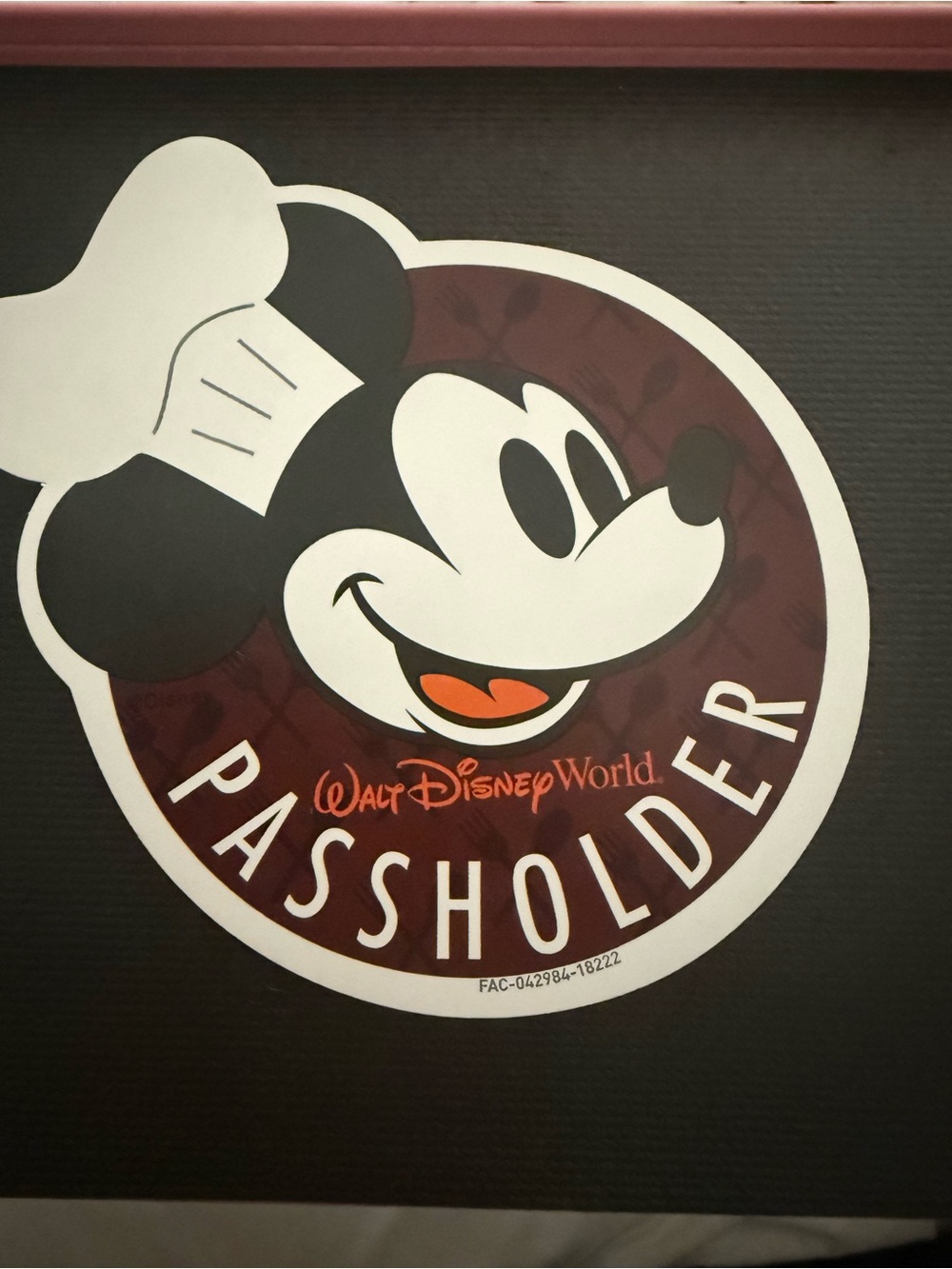 Disney Mickey Chef Passholder Magnet
